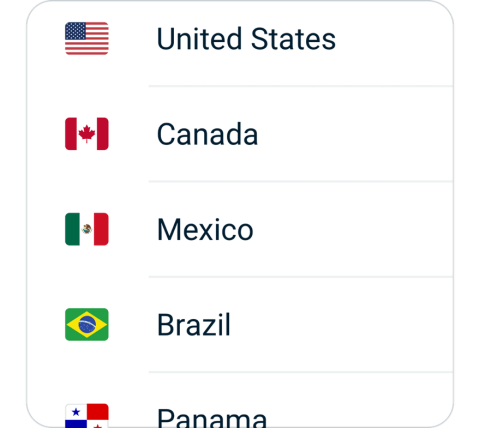 Cyberghost connect step 2, choose VPN server location